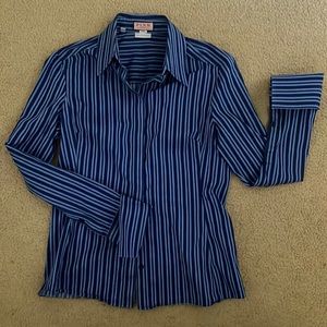 Thomas Pink Slim Fit Stretch Button Down Sz 12 with French Cuff